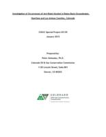 Investigation of occurrences of tert-Butyl alcohol in Raton Basin groundwater, Huerfano and Las Animas counties, Colorado