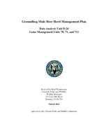 Groundhog mule deer herd management plan data analysis unit D-24 game management units 70, 71, and 711