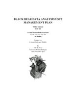 Black bear data analysis unit management plan, Middle Arkansas DAU B-2 : game management units 58, 59, 511, 512, 581, 591 SE region