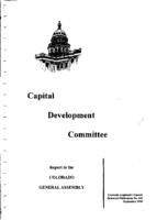 Appropriations for FY 1998-99 : Capital Development Committee report to the Colorado General Assembly