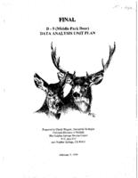 Final D-9 Middle Park deer data analysis unit plan