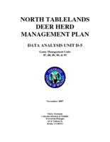 North Tablelands deer herd management plan data analysis unit D-5, game management units 87, 88, 89, 90, & 95