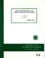 Area-time structure of the monthly precipitation process