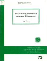 Extraction of information on inorganic water quality