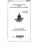 An analysis of 1994 ballot proposals