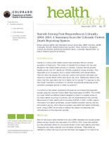 Suicide among first responders in Colorado, 2004-2014 : a summary from the Colorado Violent Death Reporting System