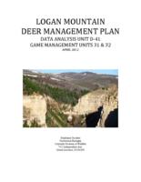 Logan mountain deer management plan data analysis unit D-41, game management units 31 & 32