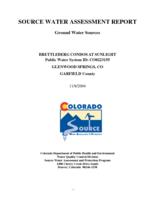 Source water assessment report: ground water sources. Garfield County: Brettleberg Condos at Sunlight