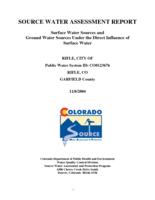 Source water assessment report: ground water sources. Garfield County: Rifle