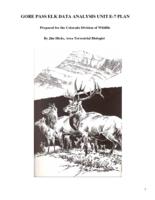 Gore Pass elk data analysis unit E-7 plan