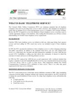 What is basic telephone service?