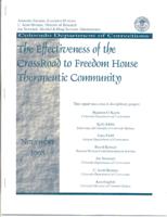 The effectiveness of the Cross Road to Freedom House therapeutic community