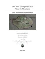 E-05 herd management plan, West Elk Mountains, game management units 53, 54, & 63