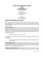 Mountain lion management guidelines for lion DAU L-4 game management units 7, 8, 9, 19, 191, & 20 : prepared for Colorado Division of Wildlife northeast region