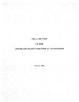 Final report of the Colorado Reapportionment Commission