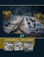 Categorical exclusion, WB I-70 peak period shoulder lane, Clear Creek County, Colorado / Main Report