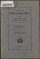 Course of study in agriculture for the seventh and eighth grades of the public schools of the State of Colorado, 1910