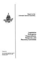 Legislative Emergency Preparedness, Response, and Recovery Committee : report to the Colorado General Assembly