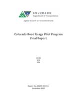 Colorado Road Usage Pilot Program final report