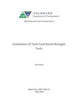 Evaluation of tack coat bond strength tests