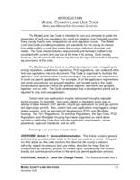 Model land use code for Colorado's counties : a model land use code for Colorado's small to medium sized counties. Overview and Table of Contents