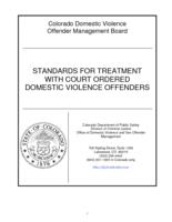 Standards for treatment with court ordered domestic violence offenders