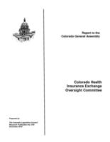Colorado Health Insurance Exchange Oversight Committee : report to the Colorado General Assembly