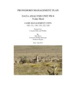 Pronghorn management plan data analysis unit PH-8, Yoder herd game management units 110, 111, 118, 123, 124