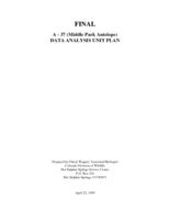 Final A-37 Middle Park antelope data analysis unit plan