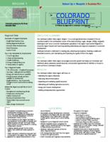 Colorado blueprint. Region 1