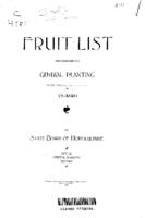 Fruit list recommended for general planting in the various fruit districts of Colorado