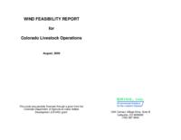 Wind feasibility report for Colorado livestock operations