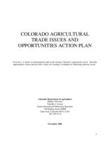 Colorado agricultural trade issues and opportunities action plan