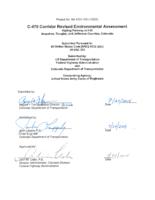 C-470 corridor revised environmental assessment, Kipling Parkway to I-25 / Table of Contents