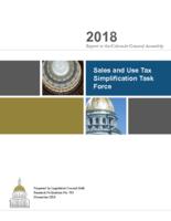 Sales and Use Tax Simplification Task Force : report to the Colorado General Assembly