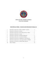 Quick reference outline, Colorado juvenile information exchange laws