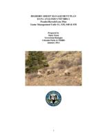 Bighorn sheep management plan, data analysis unit RBS-1 Poudre/Rawah/Lone Pine game management units S1, S18, S40 & S58