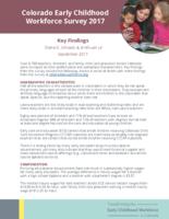 The Colorado early childhood workforce survey 2017. Key Findings