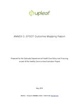 Healthy communities evaluation project : final report and program recommendations / Annex C: EPSDT Outcomes Mapping Report