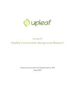 Healthy communities evaluation project : final report and program recommendations / Annex D: Healthy Communities Research Report