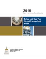 Sales and Use Tax Simplification Task Force : report to the Colorado General Assembly