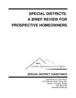 Special districts : a brief review for prospective homeowners