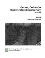 Genoa, Colorado historic buildings survey 2008 : final survey report