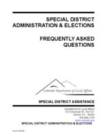Special district administration & elections frequently asked questions