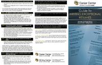 Guide to writing exceptional résumés