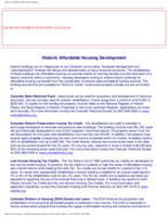 Historic affordable housing development