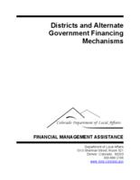 Districts and alternate government financing mechanisms