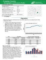 Crowley County demographic and economic profile