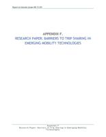 2019 emerging mobility impact study : report on Colorado Senate bill 19-239 /Appendix F: Research Paper-Barriers to Trip Sharing in Emerging Mobility Technologies