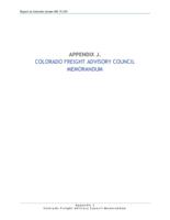 2019 emerging mobility impact study : report on Colorado Senate bill 19-239 /Appendix J: Colorado Freight Advisory Council Memorandum